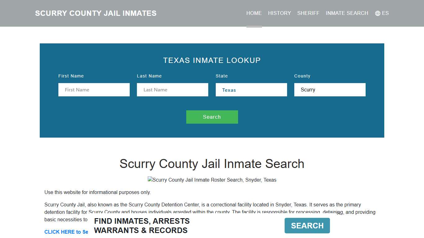 Scurry County Jail Inmate Roster Lookup, Snyder, TX